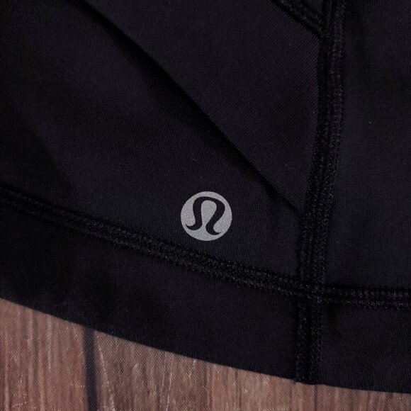 Lululemon Womens Sz 4 Studio Surf Jacket Black Green Full Zip Front Hood Pockets - Picture 10 of 14